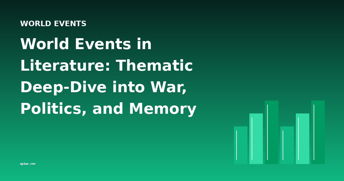World Events in Literature: Thematic Deep-Dive into War, Politics, and Memory