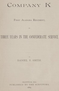 Cover of Company K, First Alabama Regimen...