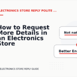 How to Request More Details in an Electronics Store Reply