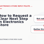 How to Request a Clear Next Step in Electronics Store Reply English