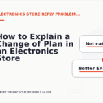 How to Explain a Change of Plan in an Electronics Store Reply