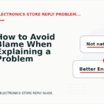 How to Avoid Blame When Explaining a Problem in Electronics Store Reply English