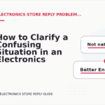 How to Clarify a Confusing Situation in an Electronics Store Reply