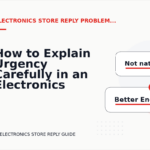 How to Explain Urgency Carefully in an Electronics Store Reply