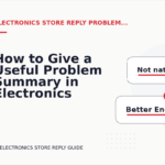 How to Give a Useful Problem Summary in Electronics Store Reply English
