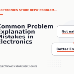 Common Problem Explanation Mistakes in Electronics Store Reply English