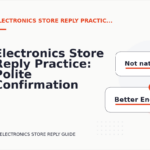Electronics Store Reply Practice: Polite Confirmation Examples
