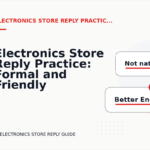 Electronics Store Reply Practice: Formal and Friendly Versions