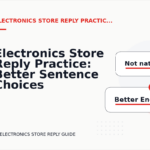 Electronics Store Reply Practice: Better Sentence Choices
