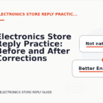 Electronics Store Reply Practice: Before and After Corrections