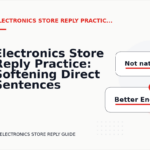 Electronics Store Reply Practice: Softening Direct Sentences